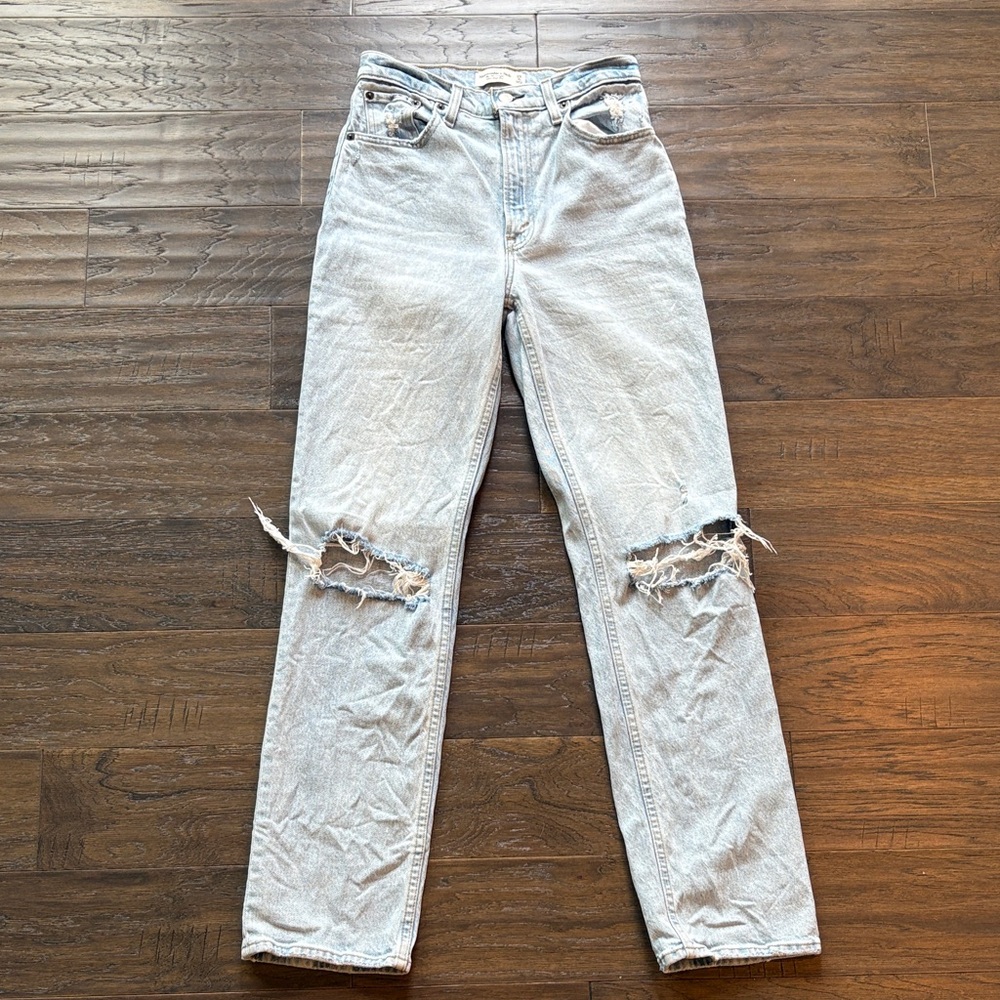Abercrombie the 90s straight ultra high rise